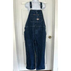 Round House Carpenter Bib Overalls 50x30 Button Fly Farm Ranch Workwear (C)
